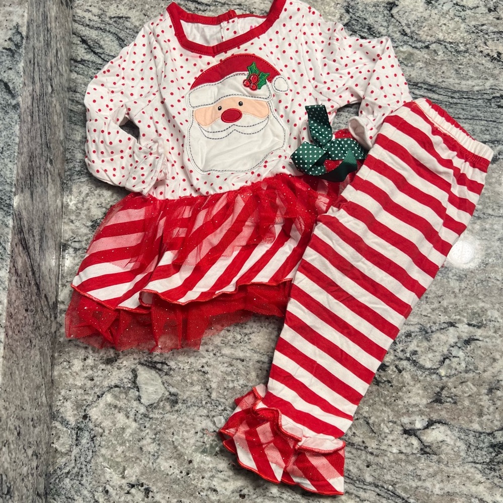 GUC Nannette Kids Santa Christmas Set Sz 12M